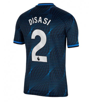 Chelsea Axel Disasi #2 Koszulka Wyjazdowych 2023-24 Krótki Rękaw